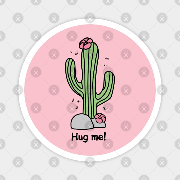 Cute hand drawn cactus Magnet by AliJun